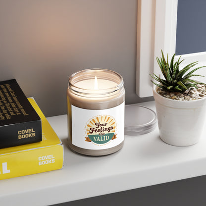 Your Feelings Are VALID Scented Candle | Aromatherapy Candle for Mental Wellness | Better Self Better Life