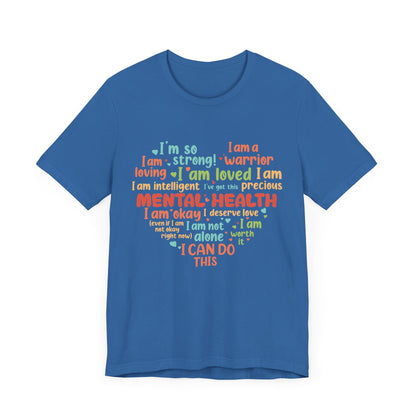 Better Self Better Life - Heart with Motivational & Inspirational Quotes - Unisex Jersey Short Sleeve Tee