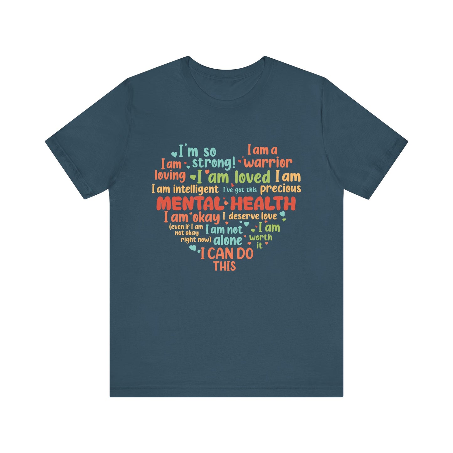 Better Self Better Life - Heart with Motivational & Inspirational Quotes - Unisex Jersey Short Sleeve Tee