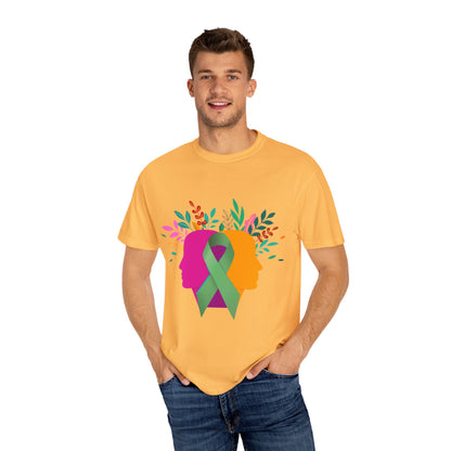 Unisex Garment-Dyed T-Shirt with Inspirational Ribbon Design | Better Self Better Life