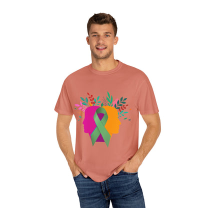 Unisex Garment-Dyed T-Shirt with Inspirational Ribbon Design | Better Self Better Life
