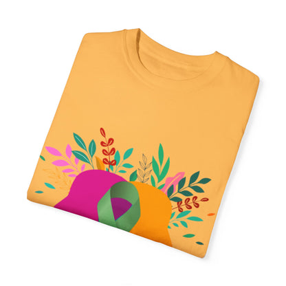 Unisex Garment-Dyed T-Shirt with Inspirational Ribbon Design | Better Self Better Life
