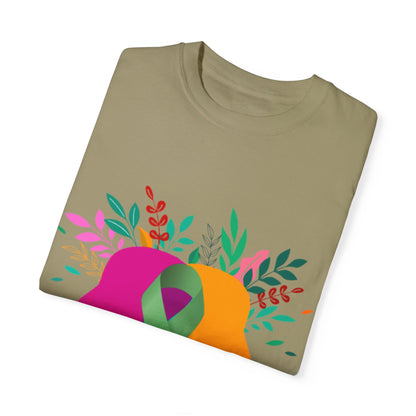 Unisex Garment-Dyed T-Shirt with Inspirational Ribbon Design | Better Self Better Life